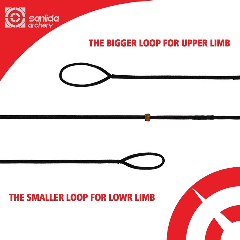 sanlida Archery Noble Recurve Bow String, Standard/Universal Dacron BCY B55 Bowstring Replacement for Recurve Bow, AMO 48"/54"/62"/66"/68"/70",12 Strands - Image 4